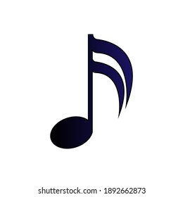 Vector illustration of musical tune for icons, logos, or other purposes. Simple flat vector design