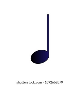 Vector illustration of musical tune for icons, logos, or other purposes. Simple flat vector design