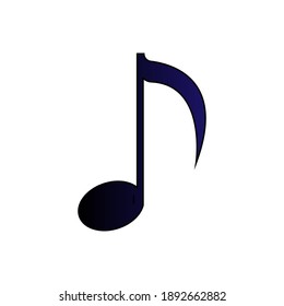 Vector illustration of musical tune for icons, logos, or other purposes. Simple flat vector design