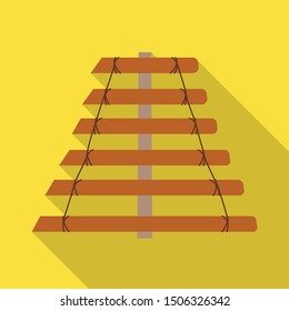 Vector illustration of musical and vietnam sign. Collection of musical and instrument vector icon for stock.