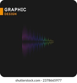 Vector illustration of a musical wave in the form of an equalizer. Drawing of a sound wave. An element for design.