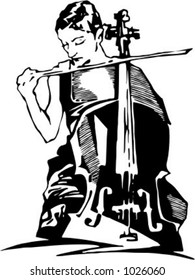 Vector illustration of musician.