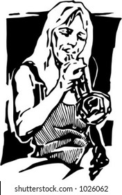 Vector illustration of musician.