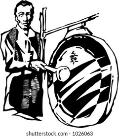 Vector illustration of musician.