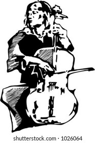 Vector illustration of musician.