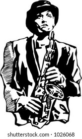 Vektorgrafik des Musikers.