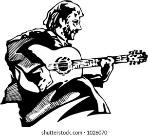 Vector illustration of musician.