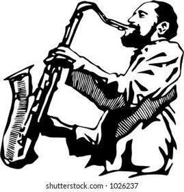 Vector illustration of musician.