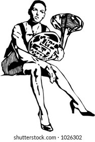 Vector illustration of musician.