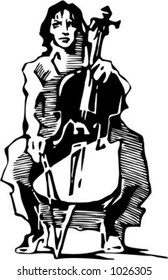 Vector illustration of musician.