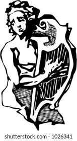 Vector illustration of musician.