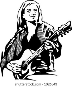 Vector illustration of musician.