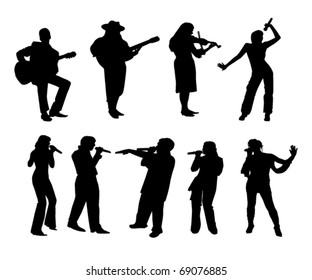 vector illustration of musicians