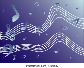 Vector illustration of a music-themed background.