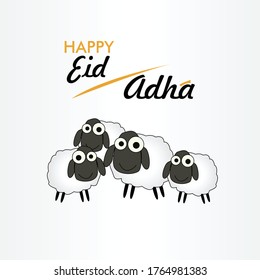 vector illustration. Muslim holiday Eid al-Adha. Eid Al Adha Mubarak the celebration of Muslim festival background design.