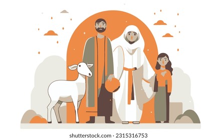 vector illustration Muslim holiday Eid al Adha 