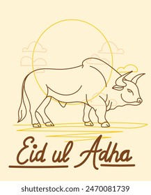 vector illustration. Muslim holiday Eid al-Adha. the sacrifice a ram or white and black sheep. graphic design decoration kurban bayrami. month lamb and a lamp.Translation from Arabic: Eid al-Adha