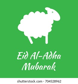 vector illustration. Muslim holiday Eid al-Adha. Vector sheep. Logo, template, pictogram