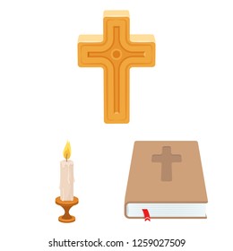 Vector illustration of muslim and items icon. Collection of muslim and candle stock vector illustration.