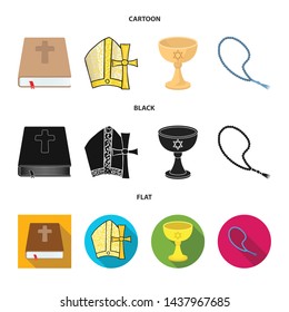 Vector illustration of muslim and items sign. Set of muslim and candle stock vector illustration.
