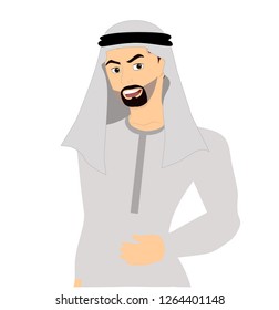 vector illustration, muslim man