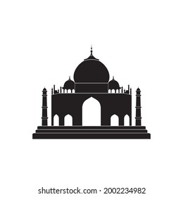 Vector illustration of a Muslim Mosque Silhouette