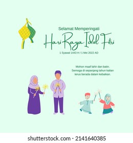 Vector illustration of Muslim parents and children cartoon graphics. top view, perfect for backgrounds, wallpapers, and celebrating the month of Ramadan
