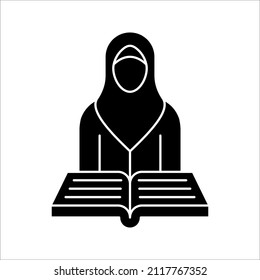 Vektorgrafik des Muslim-Lesesymbols. Ramadan Kareem und Eid Mubarak Design. eps10