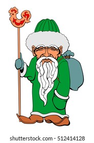 Vector illustration of an Muslim Santa Claus 