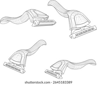 vector illustration of a mustache and beard hair trimmer design