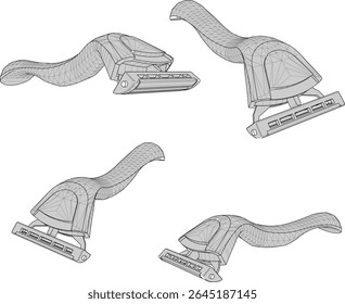 vector illustration of a mustache and beard hair trimmer design