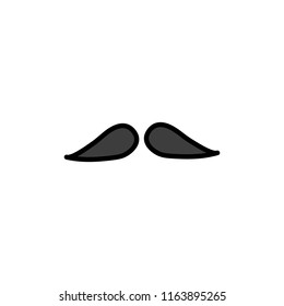 Vector illustration, mustache. For no shave November and barber shops. Simple outlined style, can be used for funny greeting cards, announcements, banners, stickers.