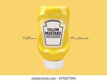 Vector Illustration of Mustard, Yellow Mustard
