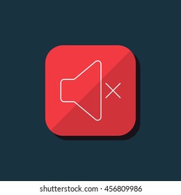 Vector illustration of mute icon