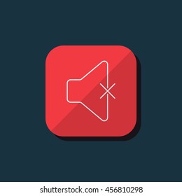 Vector illustration of mute icon