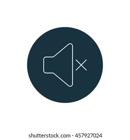 Vector illustration of mute icon