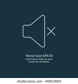 Vector illustration of mute icon