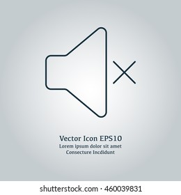 Vector illustration of mute icon
