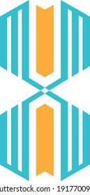 Vector illustration of a MW logo template