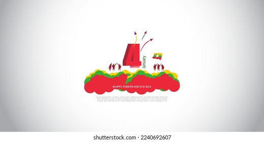 vector illustration for Myanmar independence day