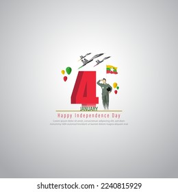 vector illustration for Myanmar independence day