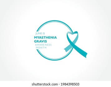 Vector illustration of Myasthenia Gravis Awareness Month in June, It is a neuromuscular disorder that causes weakness in the skeletal muscles,