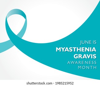 Vector illustration of Myasthenia Gravis Awareness Month in June, It is a neuromuscular disorder that causes weakness in the skeletal muscles,
