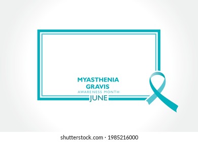 Vector illustration of Myasthenia Gravis Awareness Month in June, It is a neuromuscular disorder that causes weakness in the skeletal muscles,