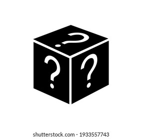 Vector illustration of a mysterious box on a white background