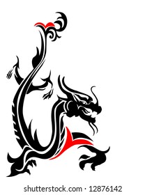 vector illustration of a mythical dragon