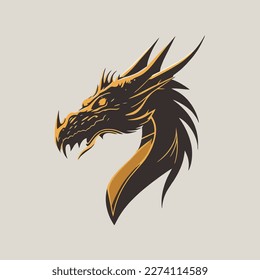 vector illustration of a mythological dragon