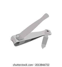 Vector illustration of nail clippers isolated on white background