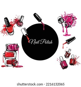 Vector Illustration of Nail Polish