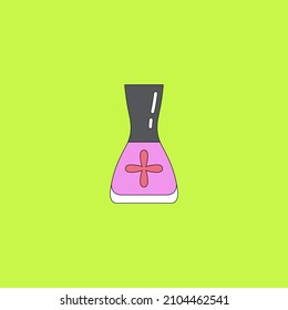 Ilustración vectorial del esmalte de uñas. Manicura y pedicura. Productos de belleza y compras en línea. Se puede usar como ilustración en revista, banner, medios sociales, destacados, diseño tipográfico